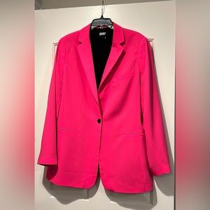 DKNY Women's Pink Blazer - Size XL